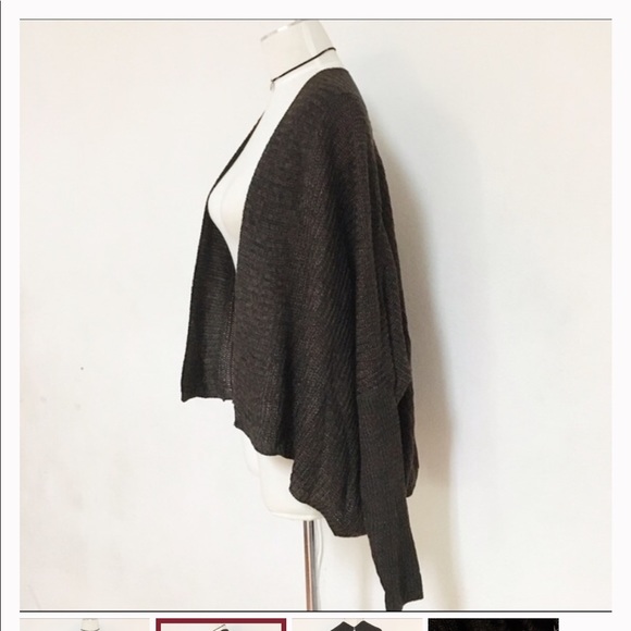 LF brown slouchy batwing cardigan M - Picture 2 of 4
